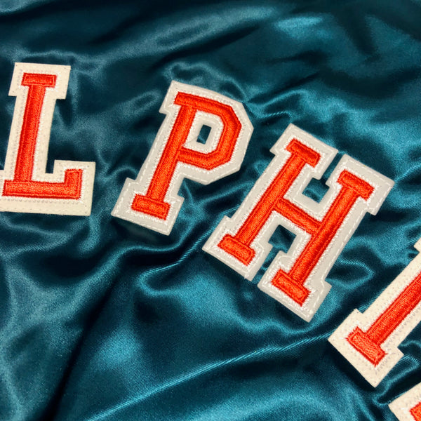 Vintage 80s Locker Line Miami Dolphins Satin Jacket Size Medium - Beyond 94