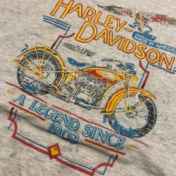 Vintage 90s Harley Davidson Distressed Single Stitch Shirt Size Large - Beyond 94