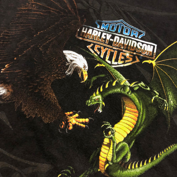 2000 Harley Davidson Eagle Vs Dragon Shirt Size Large - Beyond 94