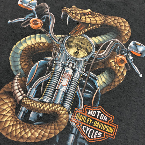 1988 Harley Davidson Snake 3D Emblem Single Stitch Shirt Size X-Large - Beyond 94