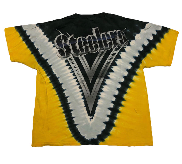 Vintage 90s Pittsburgh Steelers Tie Dye Shirt Size X-Large - Beyond 94