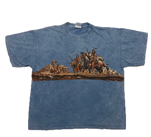 Vintage 90s Native American Acid Wash Shirt Size X-Large - Beyond 94