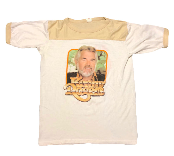 1982 Kenny Rogers Tour Ringer Shirt Size X-Large - Beyond 94