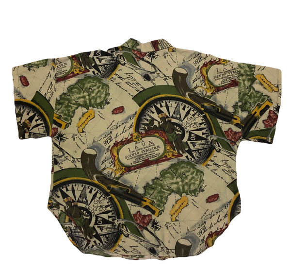 Vintage 90s Indigenous Hawaiian Style Button Up Shirt Size X-Large - Beyond 94
