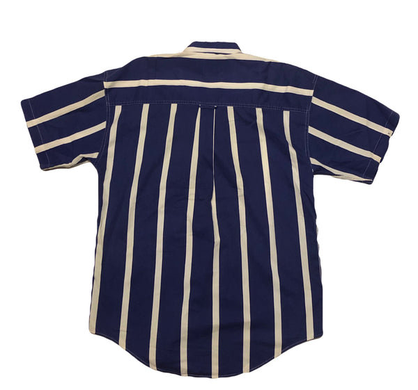 Vintage 90s Chaps Ralph Lauren Striped Button Up Shirt Size Medium - Beyond 94
