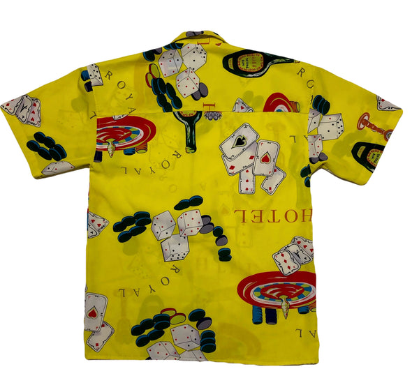 Vintage 90s Casino All Over Print Hawaiian Style Button Up Shirt Size Small - Beyond 94