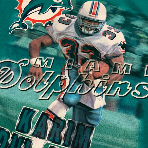 1997 Miami Dolphins Karim Abdul Jabbar Single Stitch Shirt Size X-Large - Beyond 94