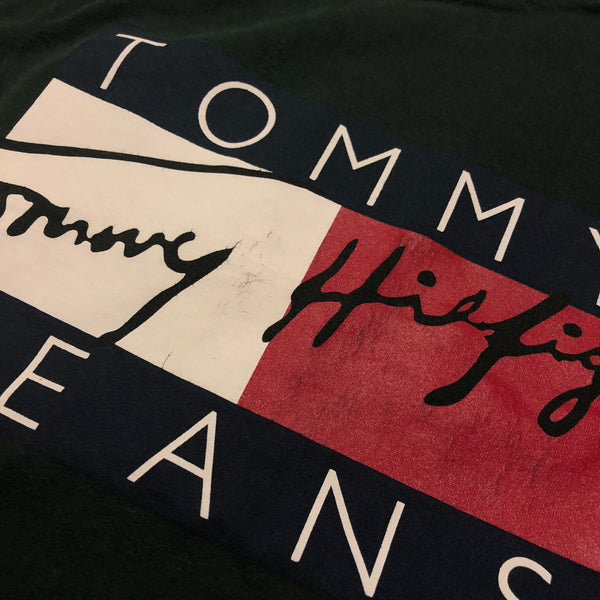 Vintage 90s Tommy Hilfiger Jeans Big Logo Spell Out Shirt | Beyond 94