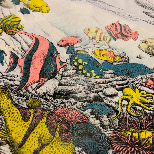 Vintage 90s Ocean Life All Over Print Single Stitch Shirt Size X-Large - Beyond 94
