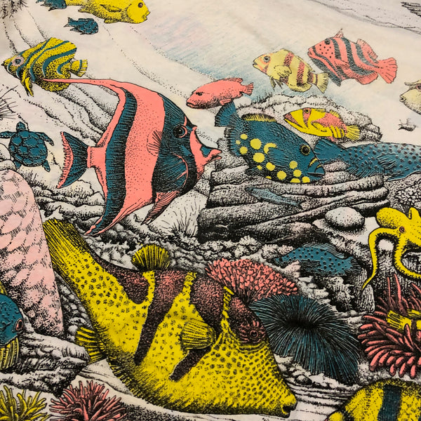 Vintage 90s Ocean Life All Over Print Single Stitch Shirt Size X-Large - Beyond 94