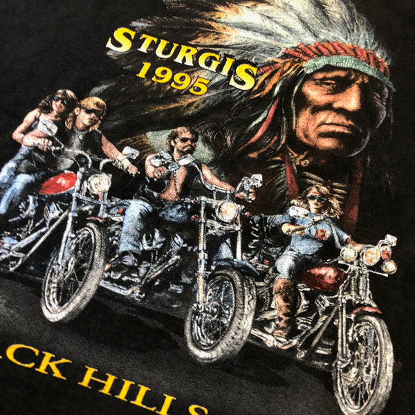 1995 Sturgis Black Hills Rally 3D Emblem Shirt Size X-Large - Beyond 94
