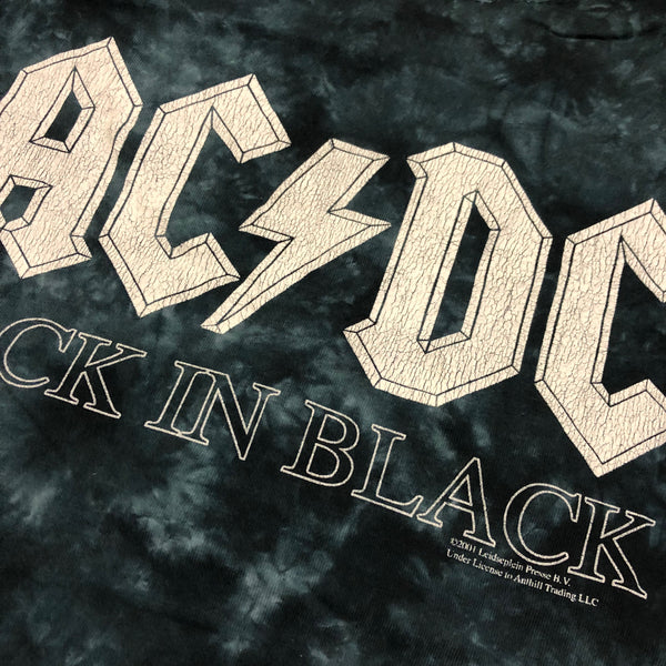 Vintage 2001 AC/DC Back In Black Tie Dye Shirt | Beyond 94