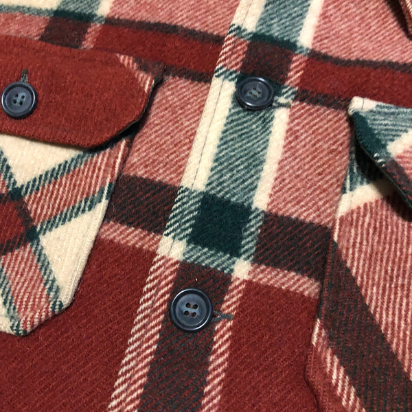 Vintage 80s Woolrich Plaid Wool Coat Size X-Large