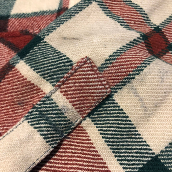 Vintage 80s Woolrich Plaid Wool Coat Size X-Large