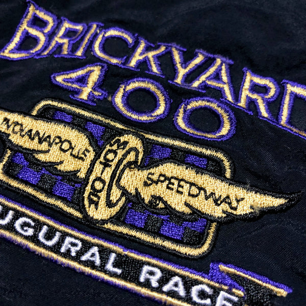 Vintage 90s Brickyard 400 Windbreaker Jacket Size Small