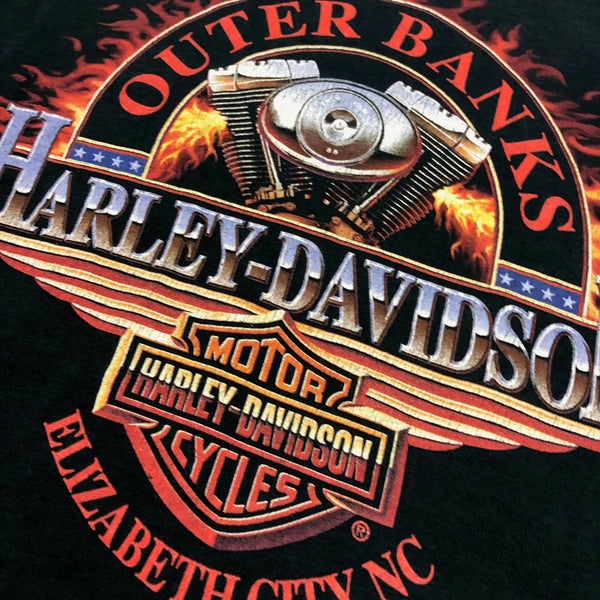 Vintage 90s Harley Davidson Outer Banks L/s Shirt Size X-Large