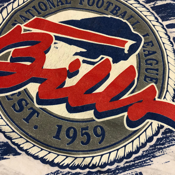 Vintage 90s Buffalo Bills Striped Single Stitch Shirt | Beyond 94