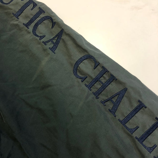 Vintage 90s Nautica Challenge J-Class Jacket W/Foldable Hood Size Medium