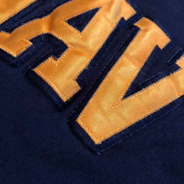 Vintage Navy Embroidered Crewneck Sweatshirt Navy Size Large - Beyond 94