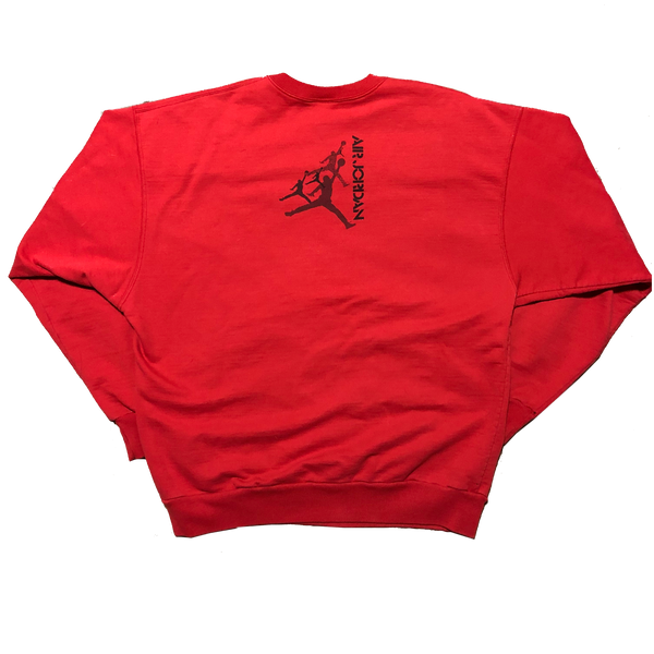 Vintage 1989 Nike Air Jordan Sweatshirt Red Large - Beyond 94