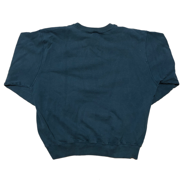 Vintage 90's Champion Spell Out Crewneck Marine-Blue Size X-Large - Beyond 94