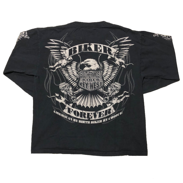 Vintage Key West Biker Week Longsleeve Shirt Black Size Large - Beyond 94