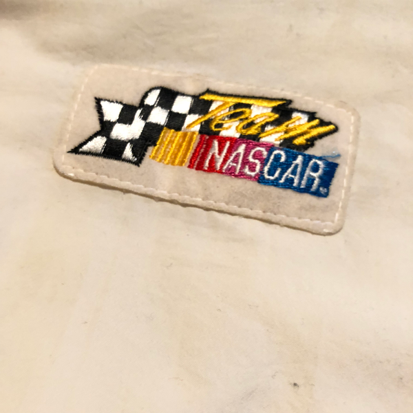 Vintage 90s Nascar Team AP Exhaust Jacket Navy/Green/White Size Medium - Beyond 94