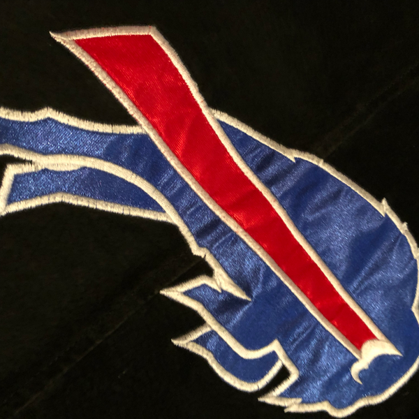 Vintage NFL Pro Player Buffalo Bills Suede Jacket Black Size X-Large - Beyond 94