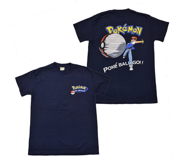 Vintage 1996 DS Pokemon Ash Ketchum Poke Ball Go TV Anime Promo Shirt | Beyond 94