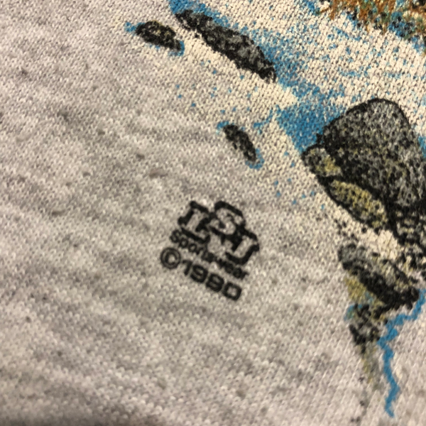 1990 Deer In The Wilderness Single Stitch Shirt Grey Size Small - Beyond 94