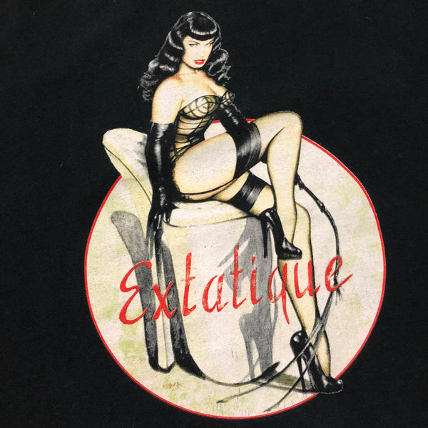Vintage Bettie Page Pin Up Girl Shirt Black Size X-Large - Beyond 94