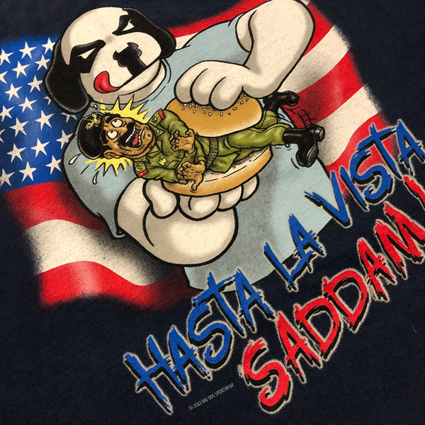 2002 Hasta La Vista Saddam! Shirt Navy Size X-Large - Beyond 94