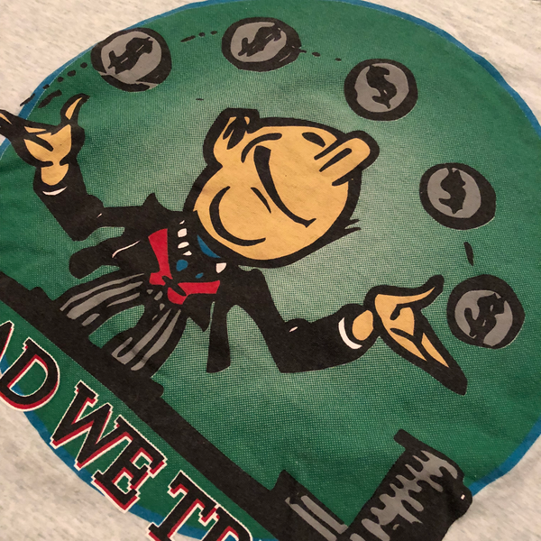 Vintage 90s Single Stitch In Dad We Trust Shirt Heather Grey Size Large - Beyond 94