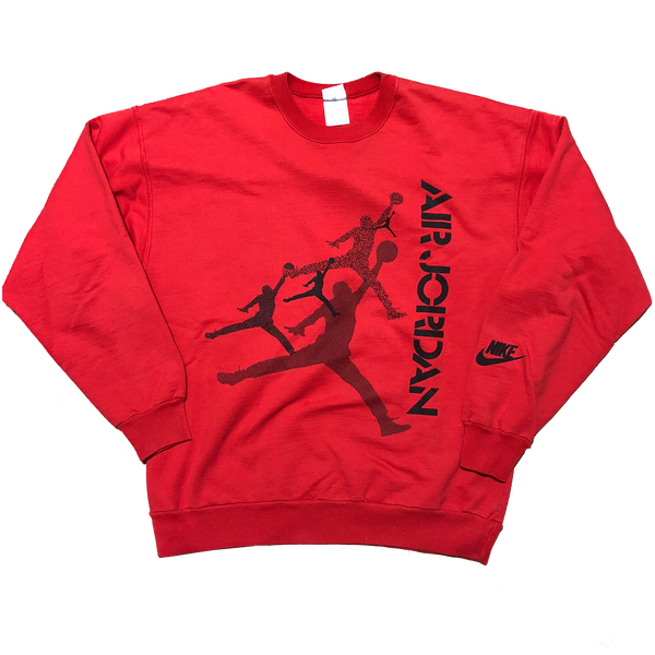 Vintage 1989 Nike Air Jordan Sweatshirt Red Large - Beyond 94