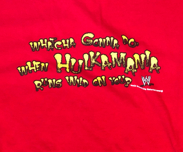 2002 WWE Hulk Hogan "Hulkamania" Shirt Red Size Medium - Beyond 94