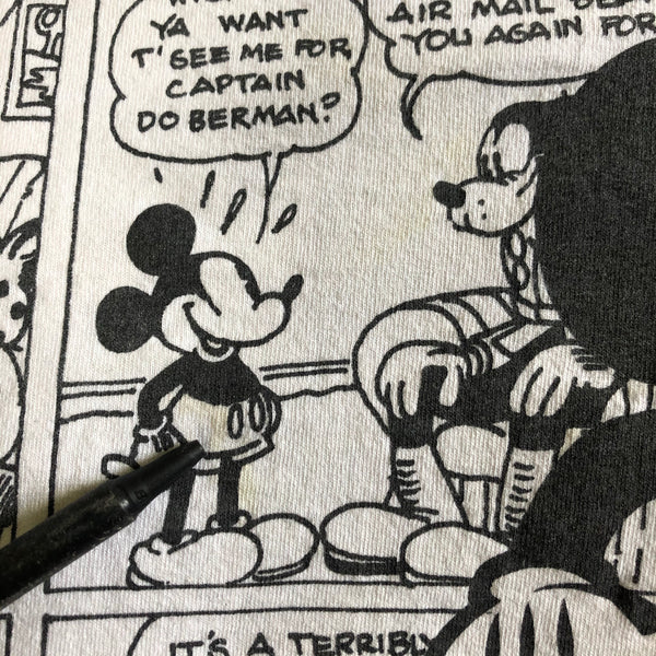 Vintage 90s Mickey Mouse Comic All Over Print Single Stitch Shirt Size X-Large