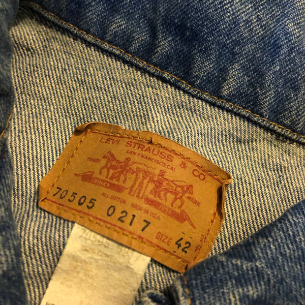 Vintage 70s Levis Trucker Jean Jacket Size Medium (42)