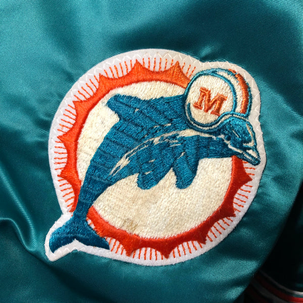 Vintage 80s Starter Pro Line Miami Dolphins Satin Jacket Size Large - Beyond 94