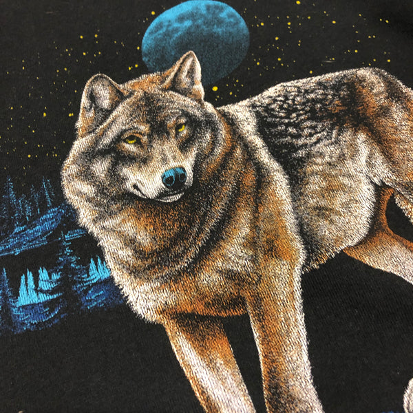 1987 Wolf Sweatshirt Black Size Medium - Beyond 94