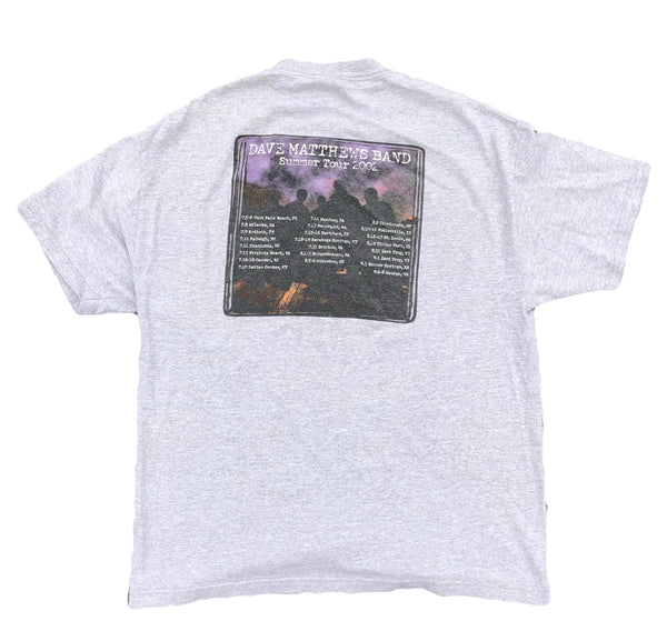 2002 Dave Matthews Band Tour Shirt Grey Size X-Large - Beyond 94