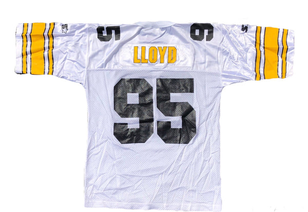 Vintage 90s Pittsburgh Steelers Greg Lloyd 94 Starter Jersey White Size Large - Beyond 94