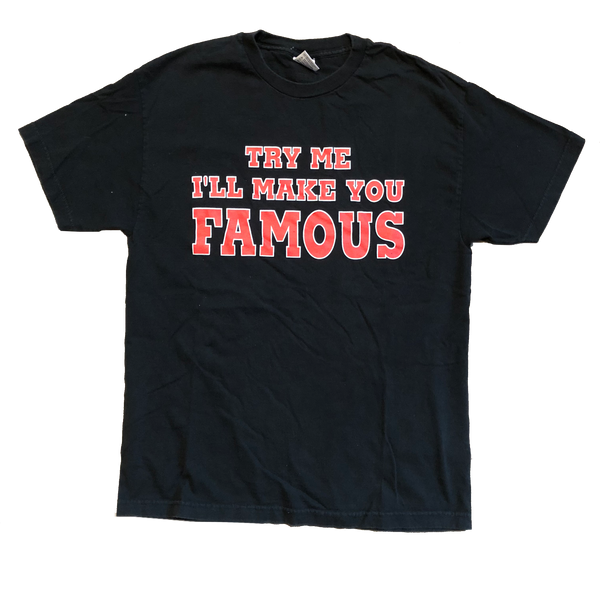 2001 WWF Undertaker "I'll Make You Famous" Shirt Black Size Large - Beyond 94
