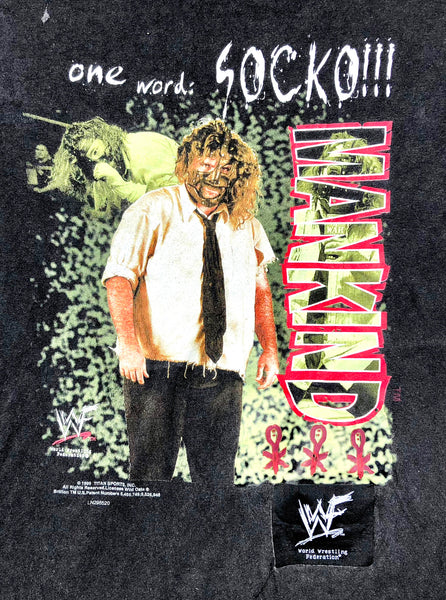 1999 WWF Mankind "Socko" Shirt Black Large - Beyond 94