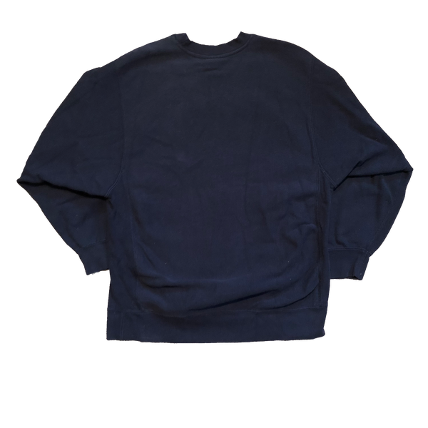 Vintage Navy Embroidered Crewneck Sweatshirt Navy Size Large - Beyond 94