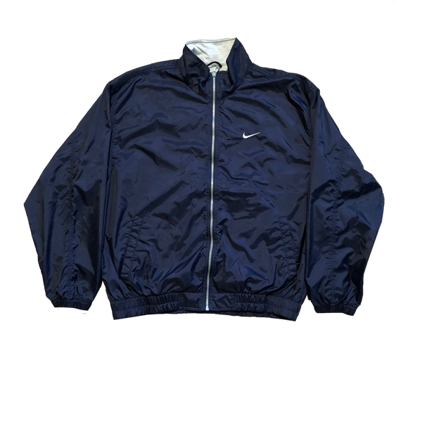 Vintage 90's Nike Navy Track Jacket Size Large - Beyond 94