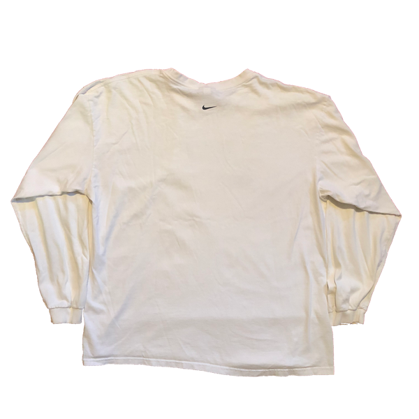 Vintage Nike L/s Shirt White/Navy Size X-Large - Beyond 94