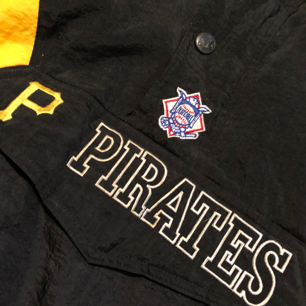 90's Pittsburgh Pirates Starter Jacket Black/Yellow Size X-Large - Beyond 94