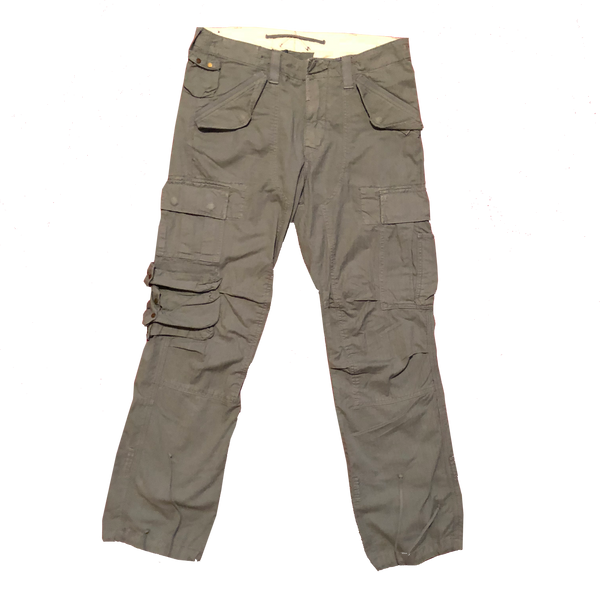 Vintage Polo Ralph Lauren Cargo Pants Blue-Grey Size 34x32 - Beyond 94