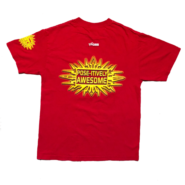 2000 WWF Edge & Christian "Pose-Itively Awesome" Shirt Red Size Medium - Beyond 94