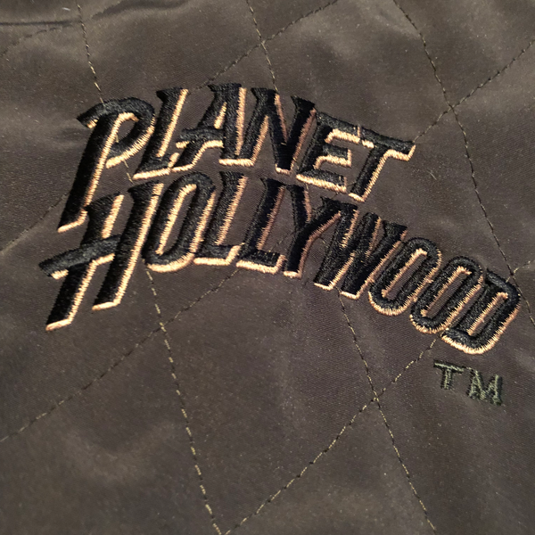 Vintage Planet Hollywood Atlantic City Reversible Leather Jacket Black Size Large - Beyond 94